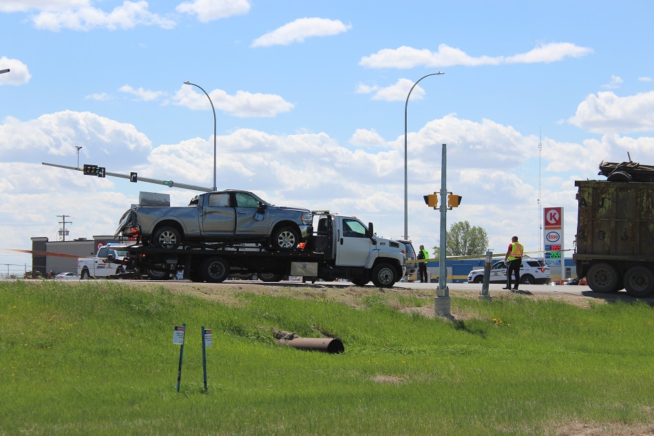 Multiple vehicle collision in Kindersley West Central Saskatchewan's latest
